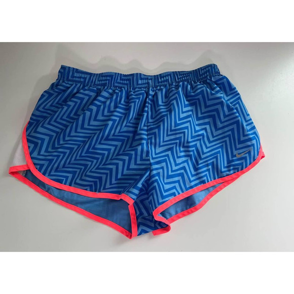 Nike Pants - Nike Women's Dri-Fit 3" Running Shorts Blue/Pink/White Small